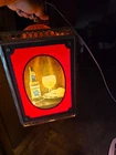 Vintage PABST BLUE RIBBON Hanging Light Sign WORKS! Rotates BAR Beer MOTION PBR