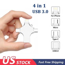 4-in-1 USB 3.0 High Speed Flash Drive Photo Stick Type C for iPhone Android iPad