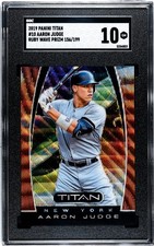 2019 Panini Titan #10 Aaron Judge RUBY WAVE PRIZM /199 SGC 10 GEM MINT