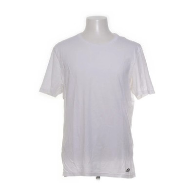 Adidas, T-shirt, Größe: L, Weiß, Baumwolle, Einfarbig, Herren #ITF