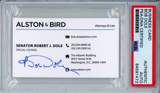 SENATOR BOB DOLE SIGNED BUSINESS CARD PSA DNA AUTOGRAPH PRESIDENT POLITICS