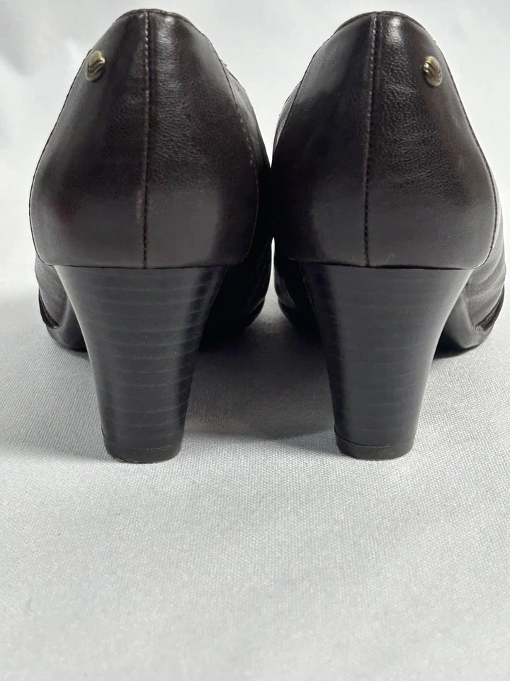 LifeStride Mujer Talla 7.5M Marrón Sin Cordones 2” Tacón Shooties, Plantilla Cojín Foto 4 de 4