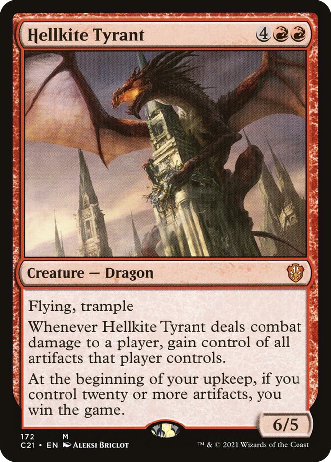 MTG Hellkite Tyrant  - Commander 2021 #172