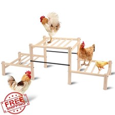 Moyardow Chicken Perch, Natural Beech Wood Roosting Ladder, Chick Perch for S...