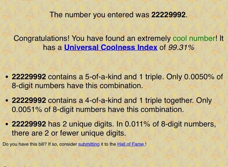 2017A $ 1 Dollar Bill 💸 #22229992 Binary Note ( 5 of a kind and A Triple) - Image 4 of 4