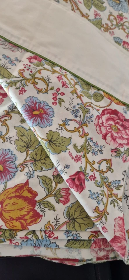 drap plat années 70 Original, Fleurs 240x300 vintage - Photo 3/4