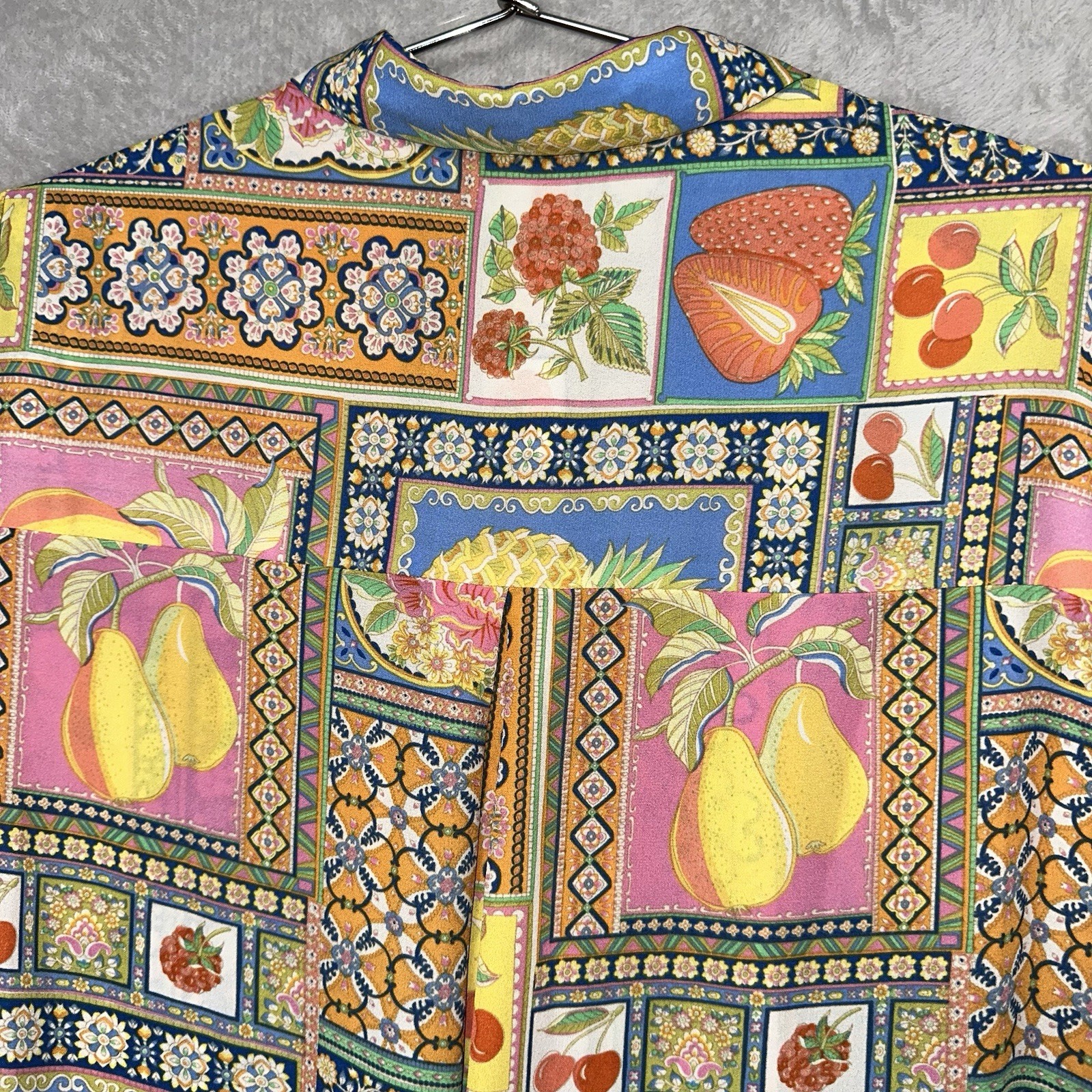 Rose & Olive Colorful Patchwork Button Tunic Frui… - image 8