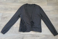 Carlo Colucci Damen Strickjacke Cardigan Gr. 38 anthrazit 
