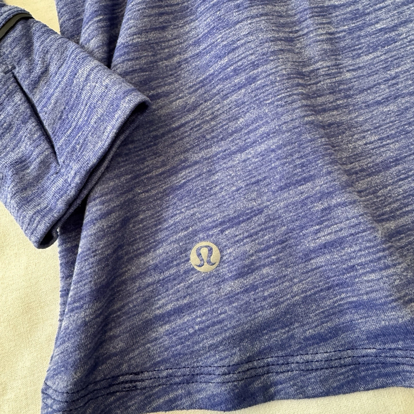 lululemon kanto catch me 1/2 zip heathered saphire athletic 