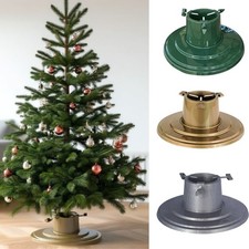 Christmas Tree Stand With Reservoir - Modern Design Real Xmas Tree Gold Round