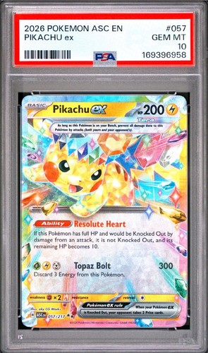 Pikachu ex graded PSA 10 for sale on eBay