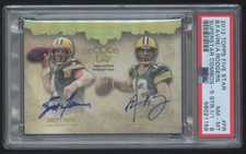 2012 TOPPS FIVE STAR Brett Favre-AARON RODGERS 1/1 DUAL AUTOGRAPH RAREST DUAL AU