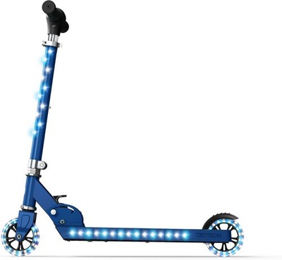 Jupiter Kids 2-Wheel Light-Up Kick Scooter, LED Lights on Handlebar, Stem, Wheel