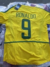 Authentic 2002 World Cup Nike Brazil Ronaldo Jersey Shirt Brasil Home
