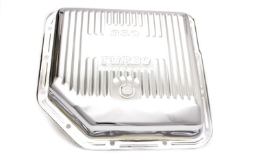 RPC Transmission Pan - Stock Depth - Finned - Steel - Chrome - TH350 - Each