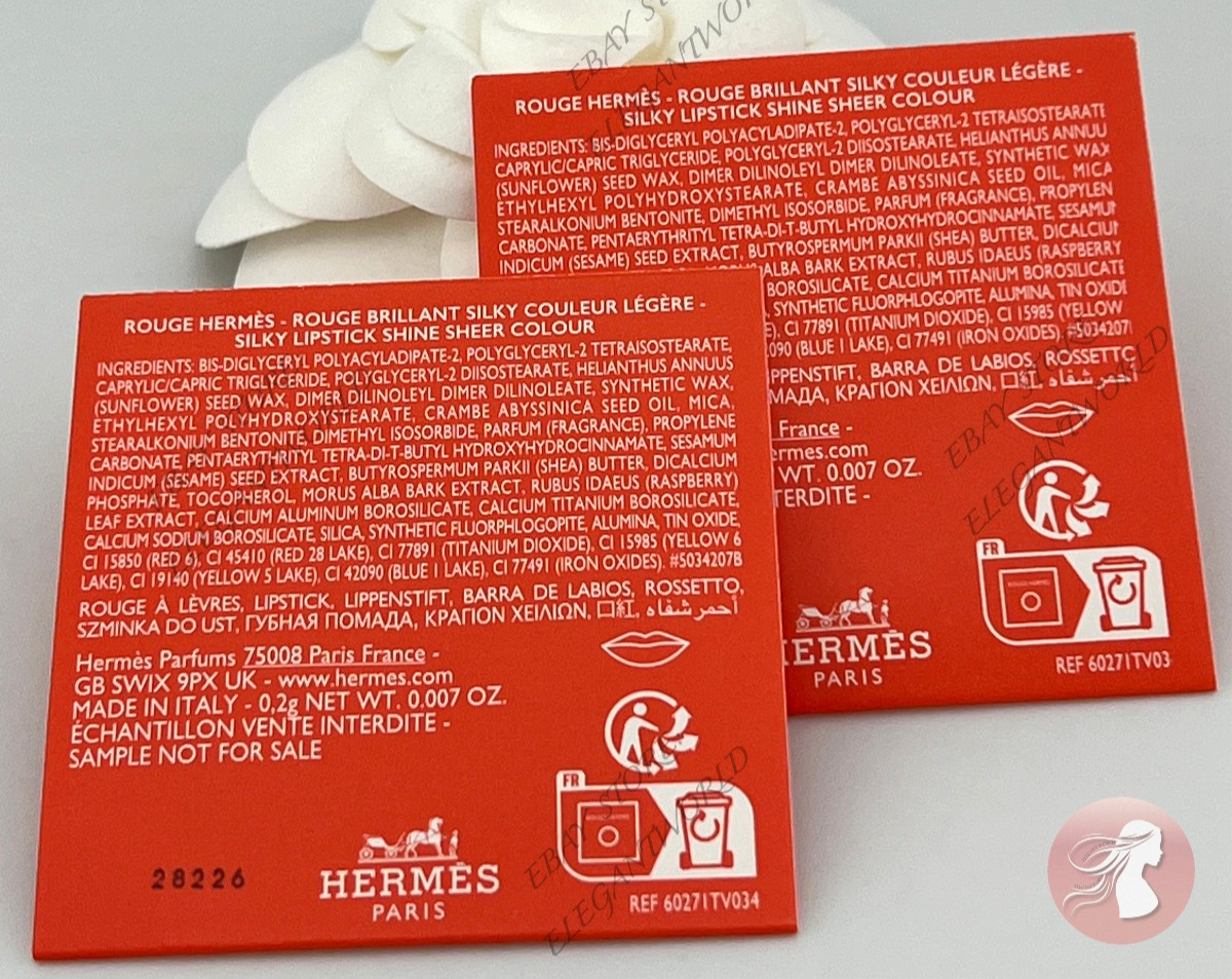 Hermes Lipstick Rouge Silky Shine - CORAIL JAIPUR 34 Brillant, New
