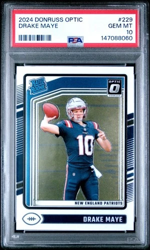2024 Panini Donruss Optic Drake Maye Rated Rookie #229 PSA 10 Gem Mint
