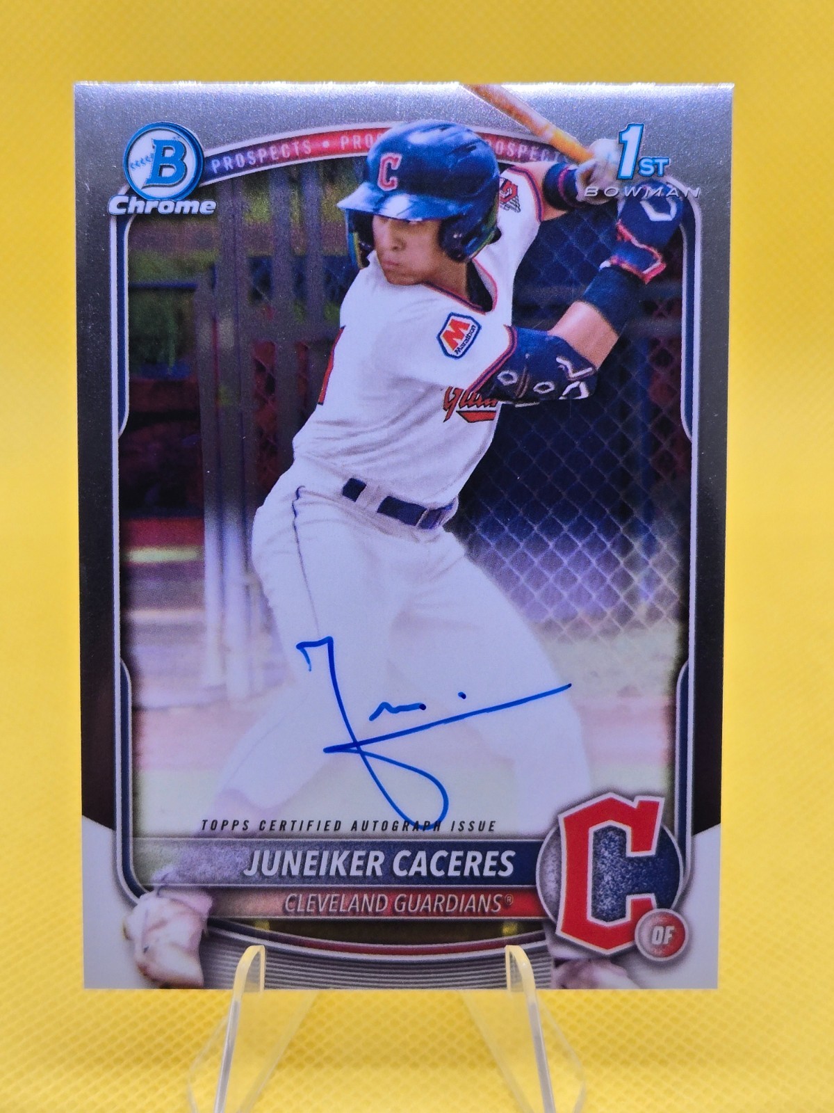 2025 Bowman Chrome Juneiker Caceres 1st Bowman Auto #CPA-JUC