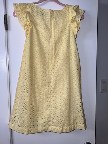 Polo Ralph Lauren Yellow Eyelet Dress for Girls Size 14. Excellent Condition - Picture 2 of 8