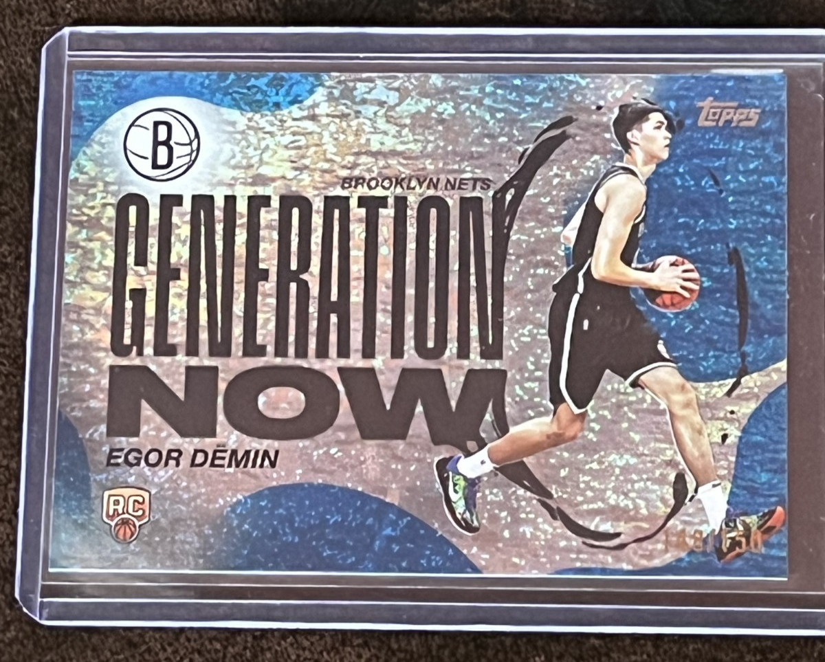 2025-26 Topps BLUE FOIL SP 148/150 Egor Demin Rookie RC GENERATION NOW