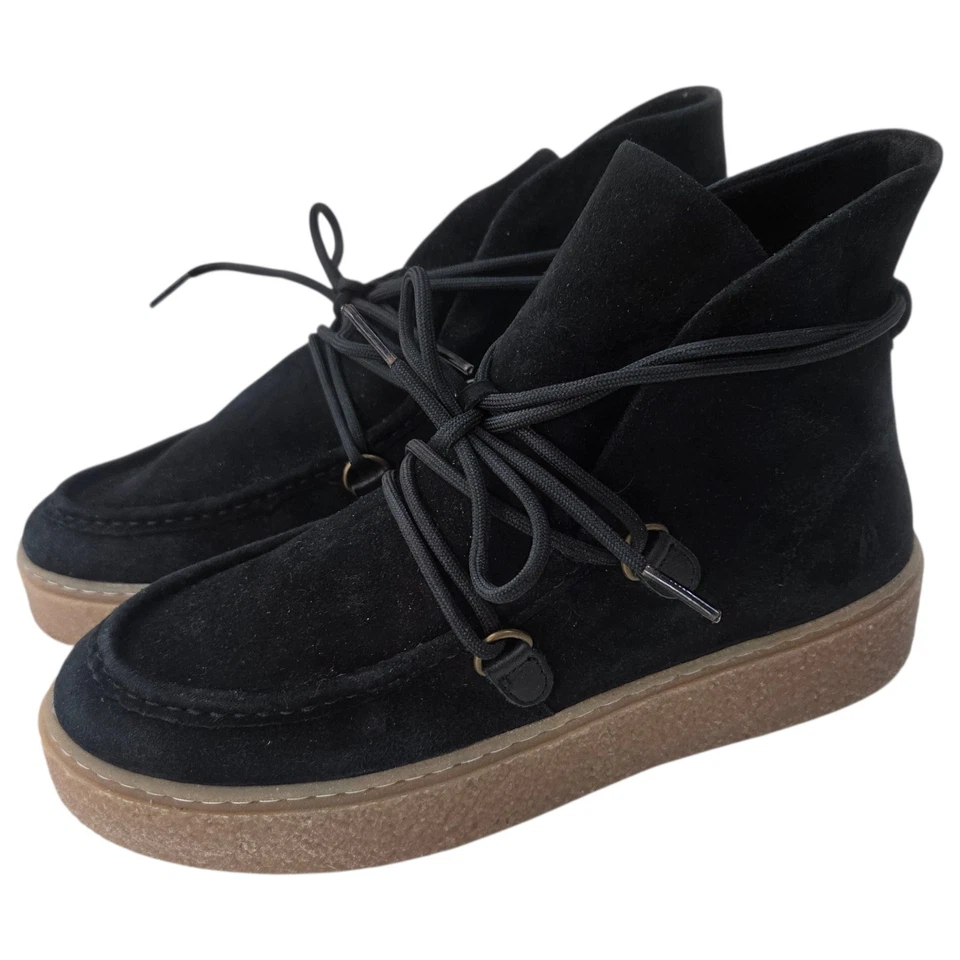 Botas Chukka Hush Puppies Bridget Gamuza Cuero Con Cordones Negras Para Mujer 8.5 Tobillo Foto 3 de 4
