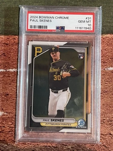 PSA 10 PAUL SKENES 2024 Bowman Chrome Baseball PIRATES Rookie Card RC GEM MINT