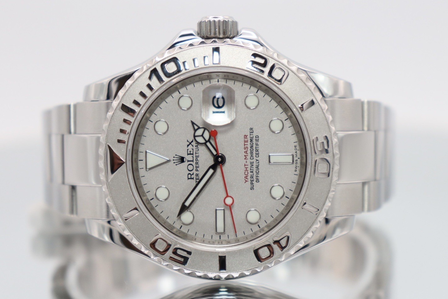 Rolex Yachtmaster 40MM Rhodium Grey Dial Oyster Bracelet 16622 B&P 2014