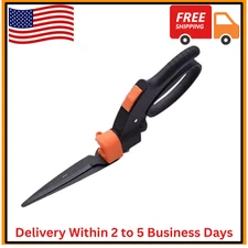 Hand Grass Shears with 360 Degree Rotation Harden Stainless Steel Lawn Scissors