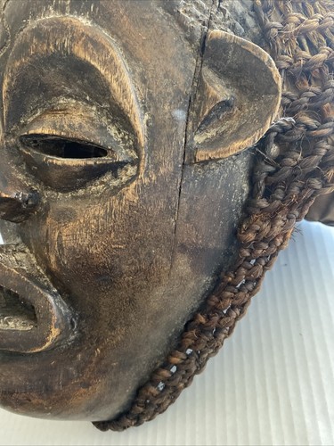 African Wooden Handcrafted Mask Unique Rare - Picture 8 of 16