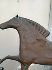 Vintage Antique Copper Weathervane Running Horse Topper Barn Find 30 Inches Wide