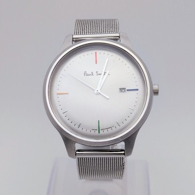 Paul Smith The City 2510-T022570 Silver Dial Quartz Men Watch w/ New Leather Str