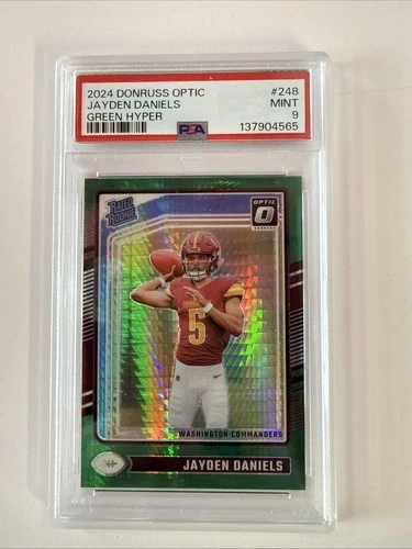 2024 Panini Donruss Optic Jayden Daniels #248 Green Hyper PSA 9