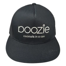 Boozie Cocktails In A Can Snapback Trucker Hat Black One Size Mesh Back