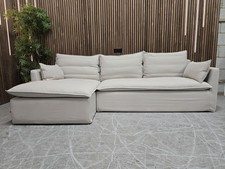 Sofa.com Anders LHF Chaise Sofa In Elderflower Organic Smart Cotton 