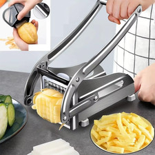 Chipper Potato Chip Chopper Cutter Slicer Maker & 2 Steel Edges French Fries