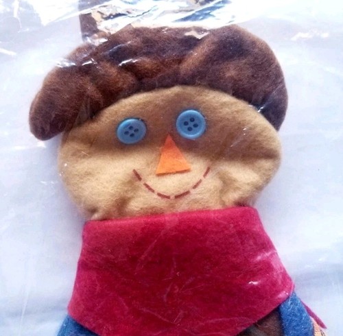 Cubierta de botella de vino espantapájaros Food Network RARA, decoración de otoño, DESCONTINUADO - Imagen 3 de 6