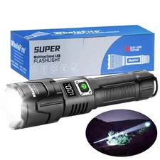 Super Bright 500000LM LED Flashlight Rechargeable Tactical LED Work Light