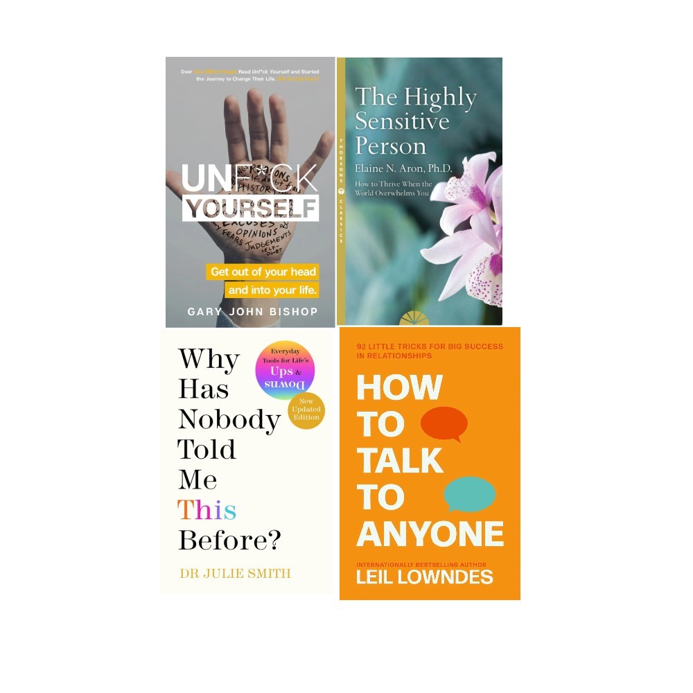 Why Has Nobody, How to Talk to Anyone, Sensitive, Unf*ck Yourself 4 Books Set
