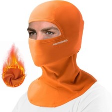ROCKBROS Cold Weather Balaclava Ski Mask for Men Windproof One Size, Orange