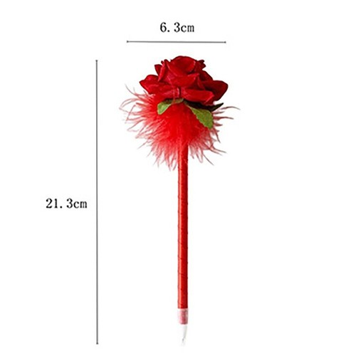 Polyester Fibre Neutral Pen Simulated Rose Ballpoint Pen Signature Pen Gift - Picture 2 of 14
