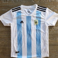 Adidas Argentina Messi 10 Jersey 2018 World Cup Youth Blue White Climacool 26