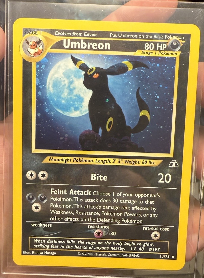 Umbreon 13 /75 Neo Discovery 2001 Holo * Vintage Pokemon Card - NM