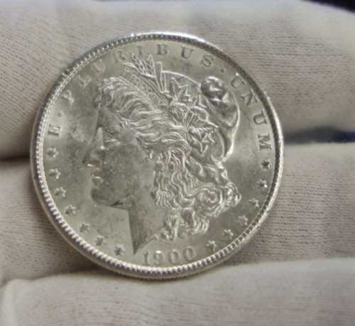 1900 US Morgan Silver Dollar AU (Cleaned)