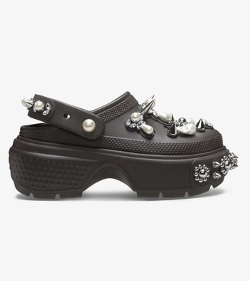 SIMONE ROCHA X CROCS Embellished Stomp Clogs Espresso Women size 8
