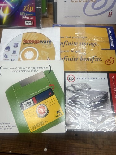 IOMEGA 100 Zip Drive Z100P2 w/ OEM Parallel Port Cable, Power Adapter, Instructs - Afbeelding 8 van 10