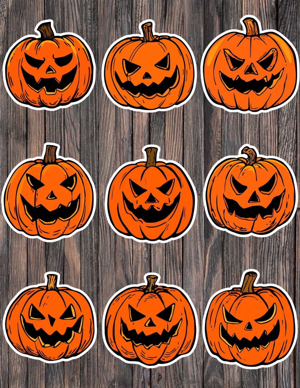 Simple Pumpkin Halloween Die Cut Vinyl Stickers Scrapbooking