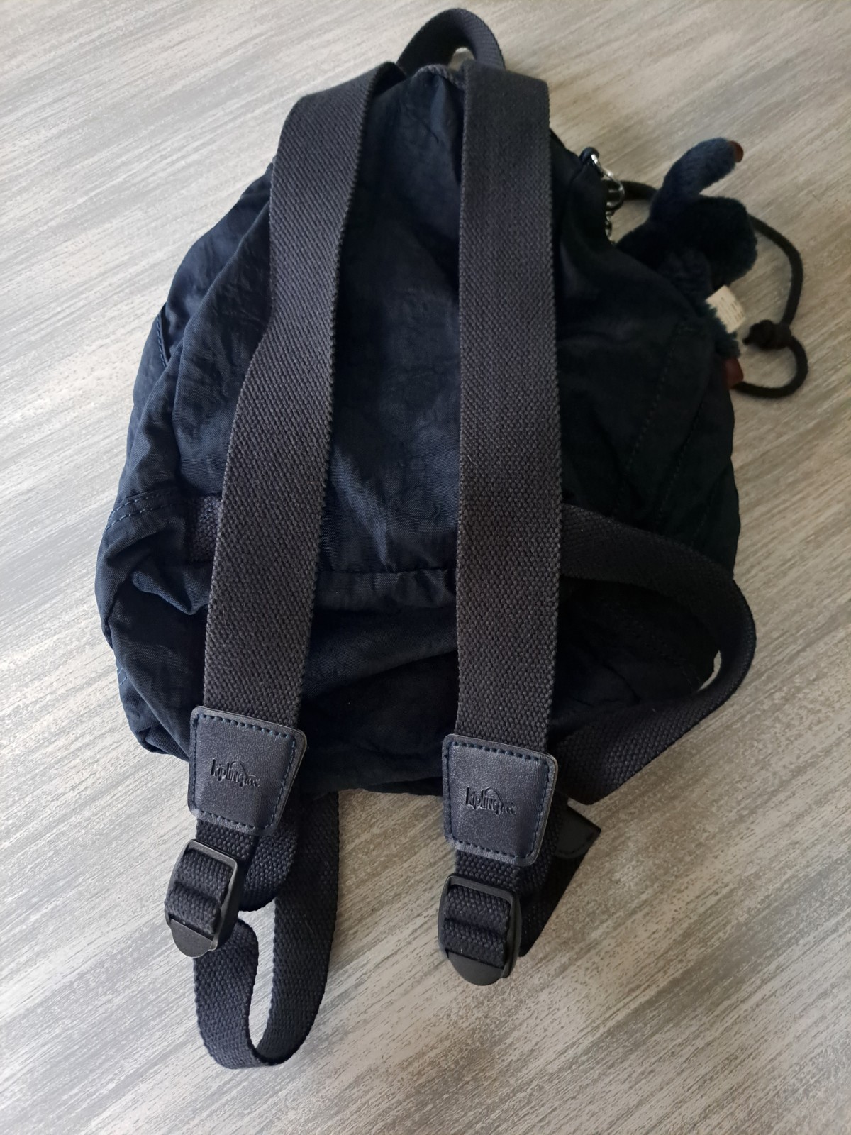 Kipling Navy Backpack Honeybee Drawstring Two Poc… - image 3