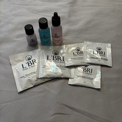 L Bri Pure N Natural Sample Lot Skin Hair Care Cleanser Lotion Eye Cream +