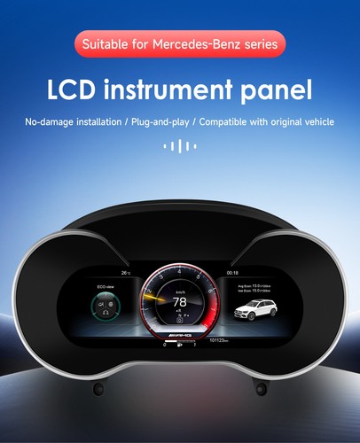 12.3'' Screen Digital Instrument Cluster Dashboard For Mercedes C/GLC-W253 W205 - Foto 2 di 14