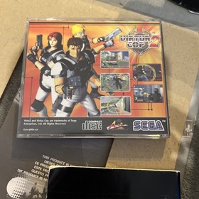 SEGA Saturn Virtua Gun Blue Wired Light Gun w/ Virtua Cop 2 Disc & Manual Boxed
